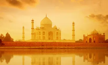 Taj Mahal Sunset From Delhi